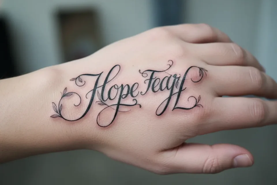 NOON Mirrored Ambigram on Skin