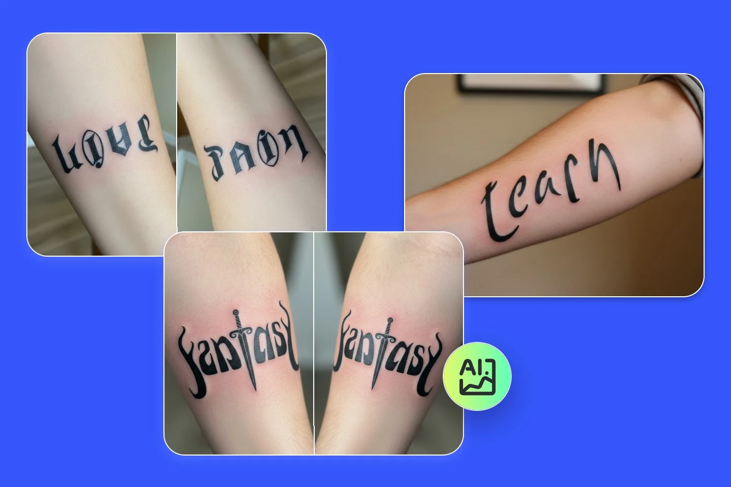 Step 3: Generate and download ambigram tattoo