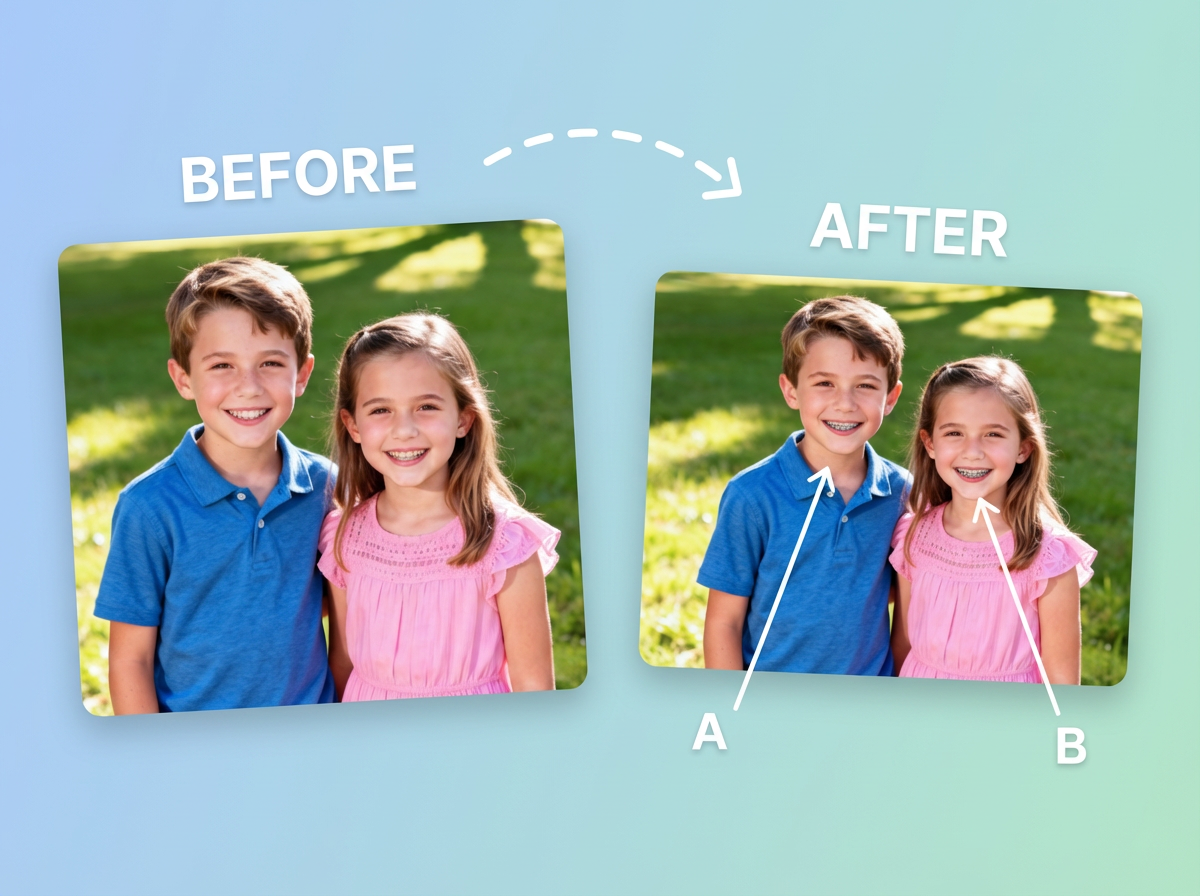 Braces before and after example