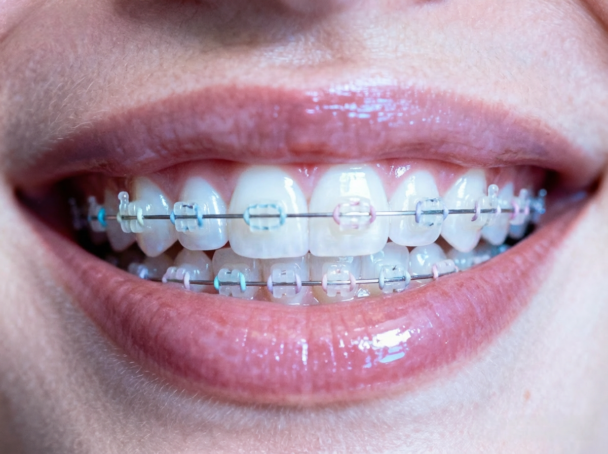 Clear ceramic braces example