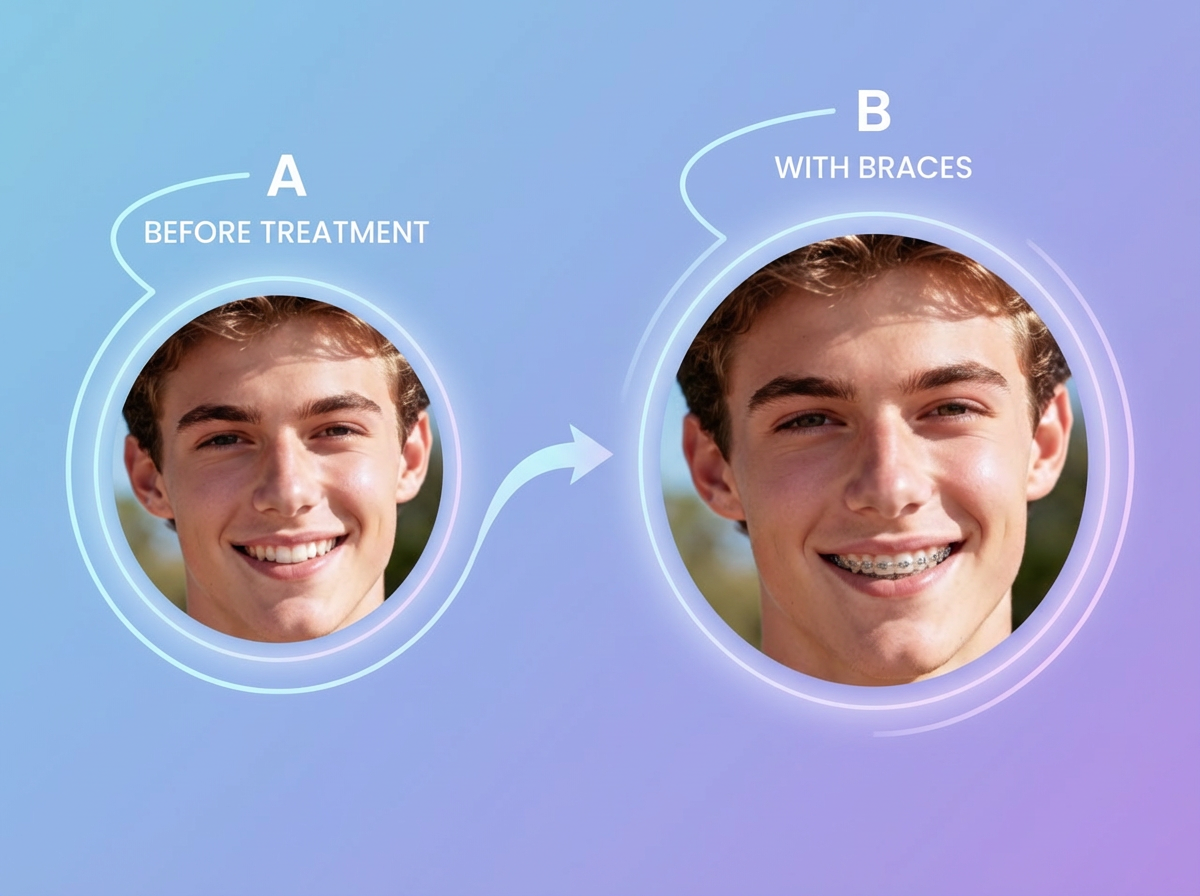 Braces before and after example