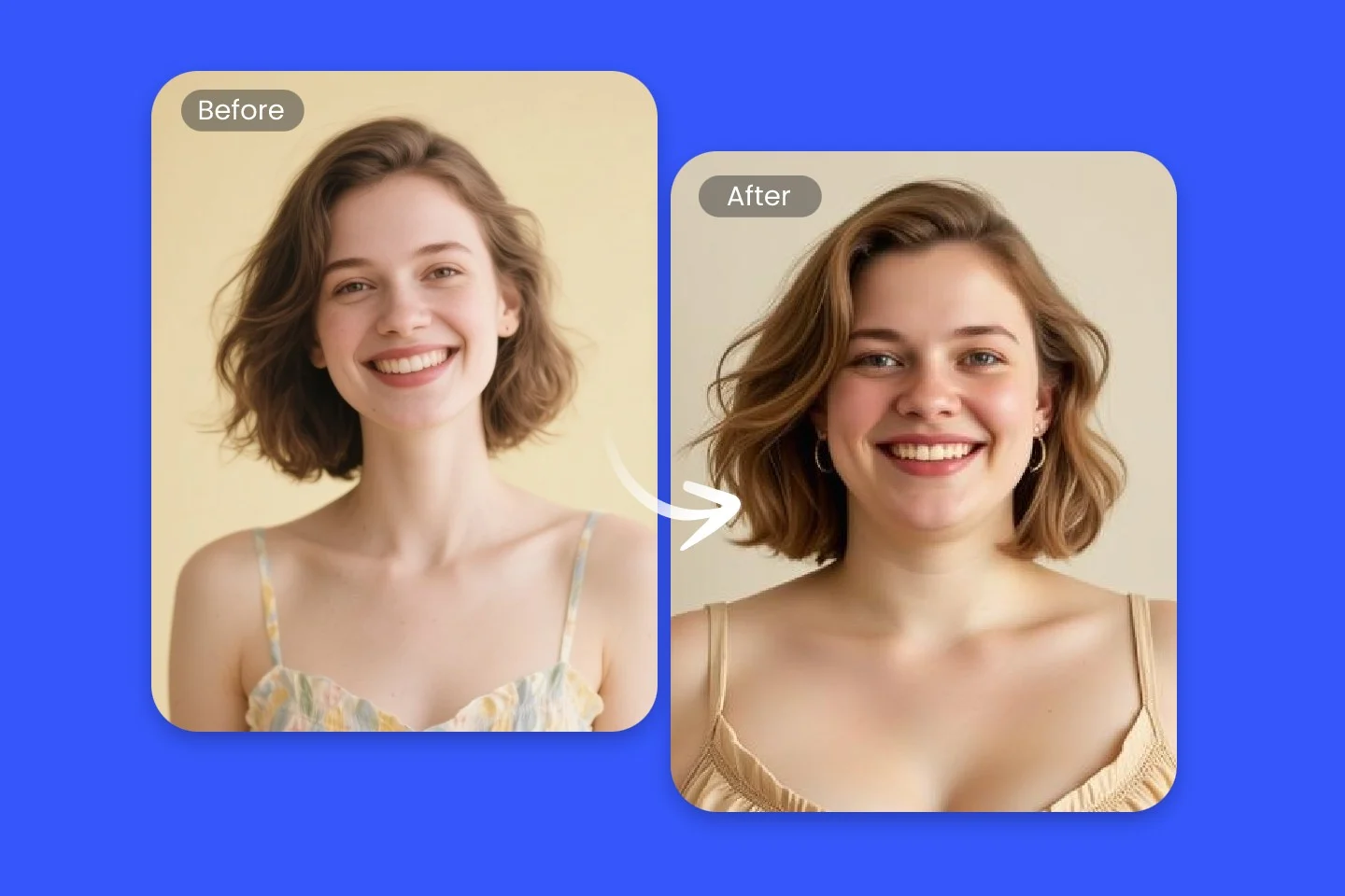 Natural Weight Gain Effect on Portrait