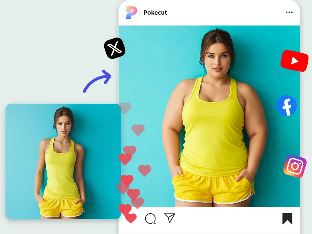 Exaggerated Chubby Morph Funny Effect