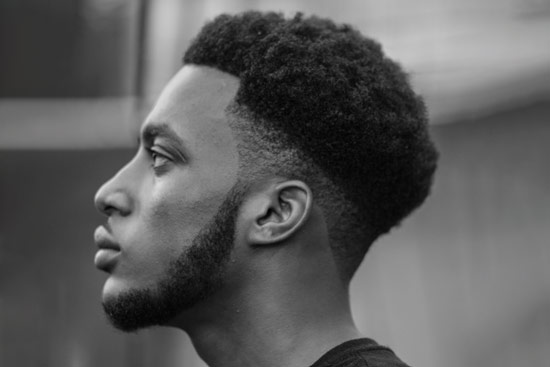 Handsome man with realistic beard without mustache style