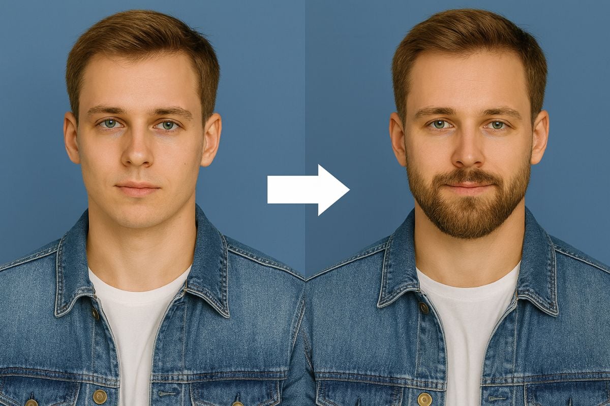Multiple beard without mustache styles comparison