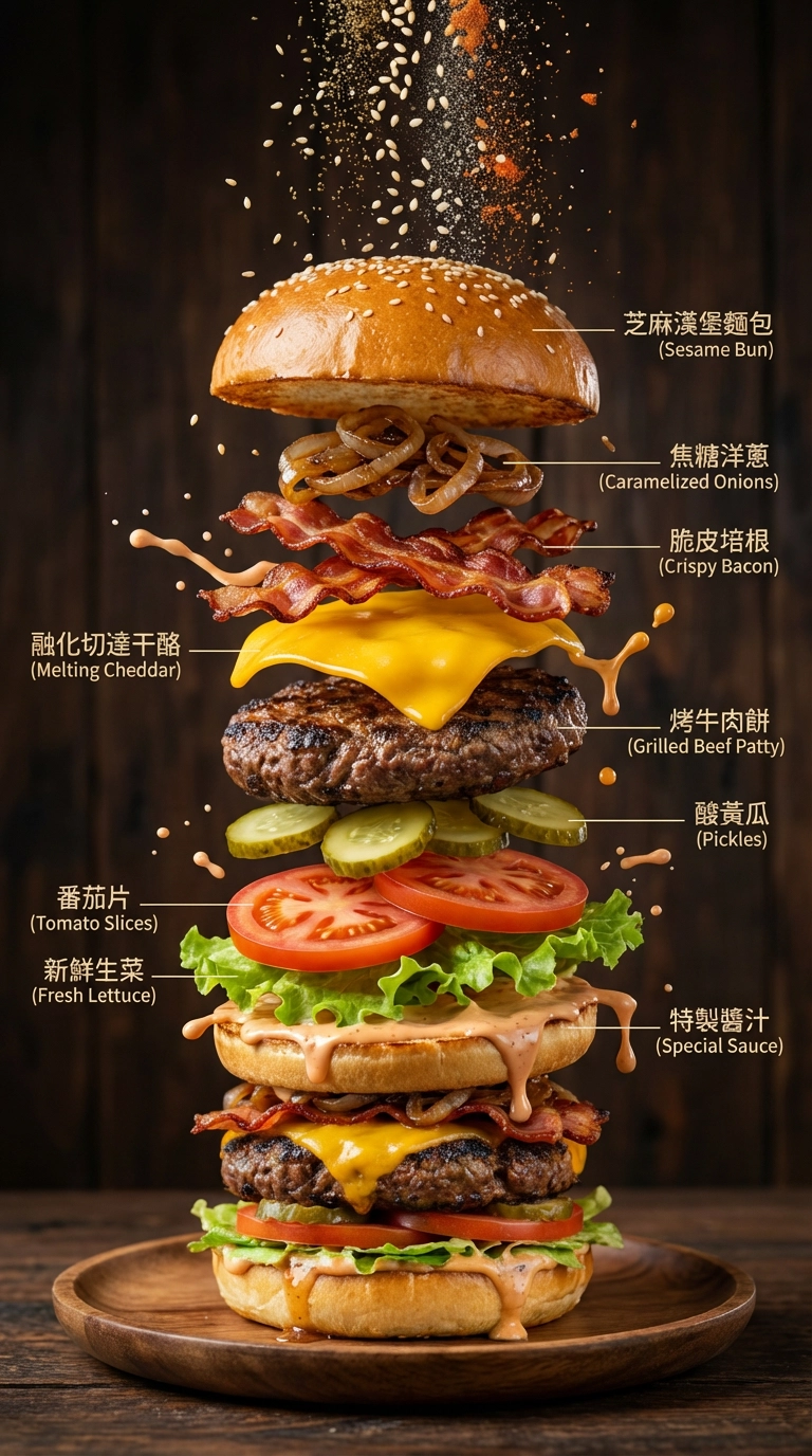 AI enhanced restaurant food poster for marketing