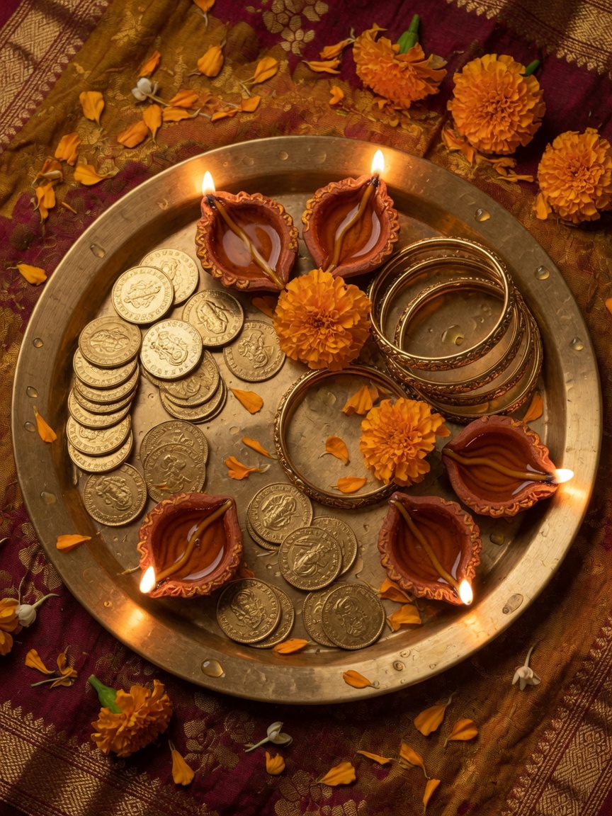 Dhanteras AI example: Gold Jewellery Close-up