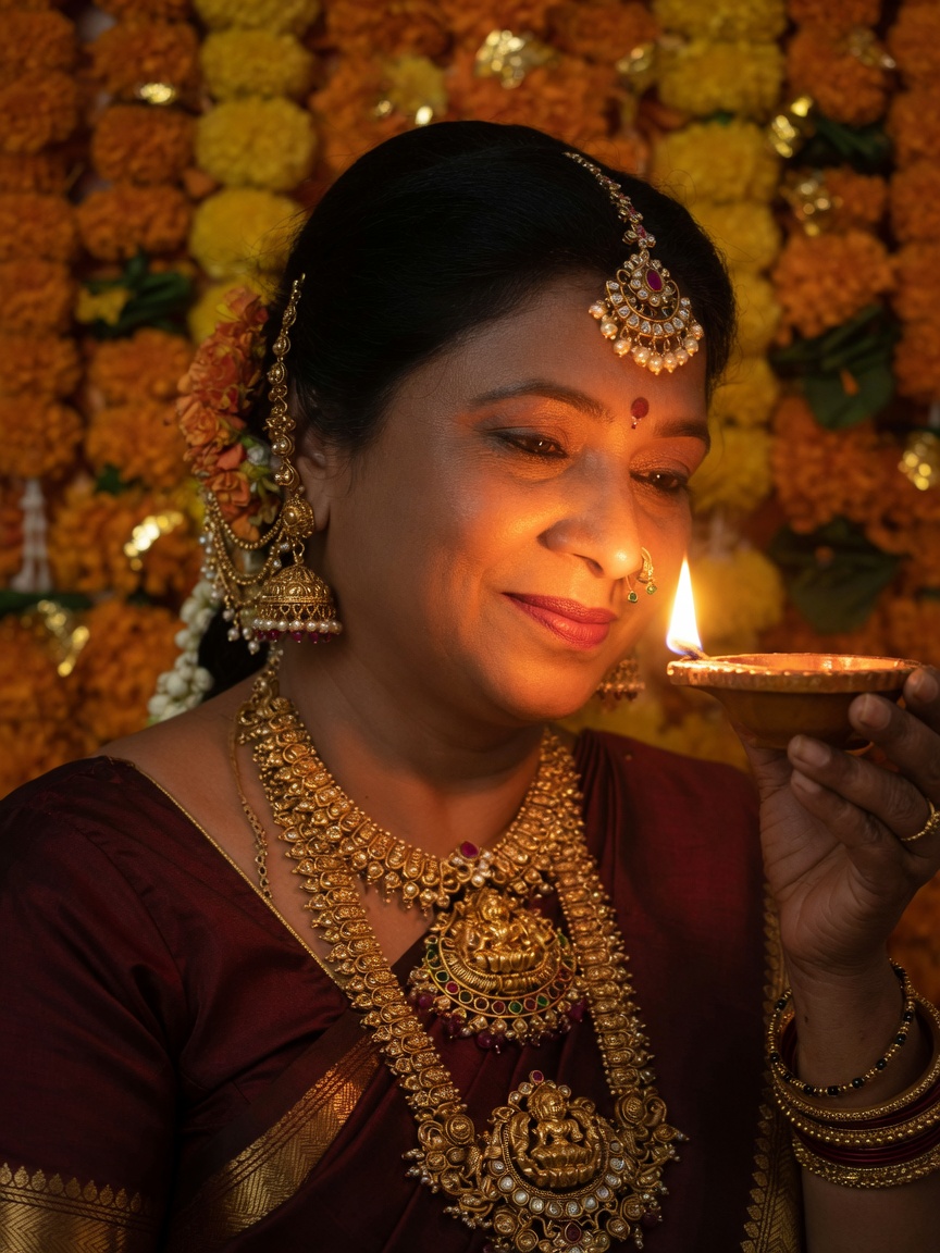 Dhanteras AI example: Jewellery Flat Lay