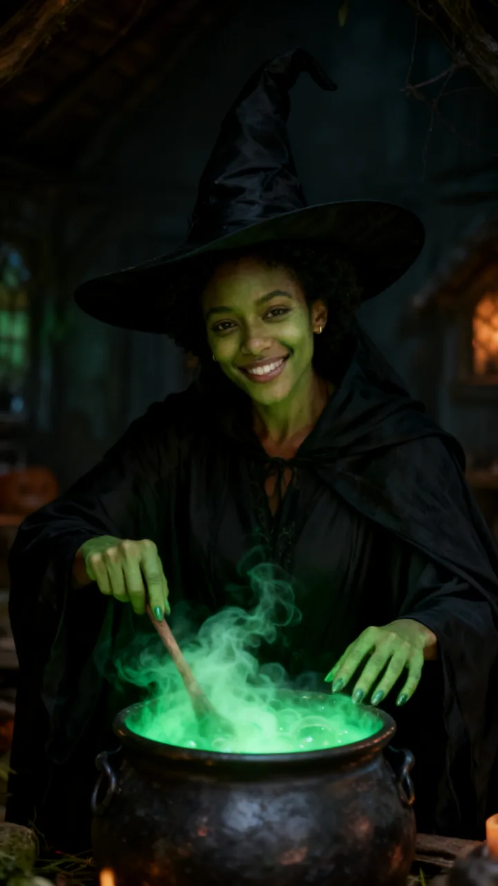 Classic green witch example