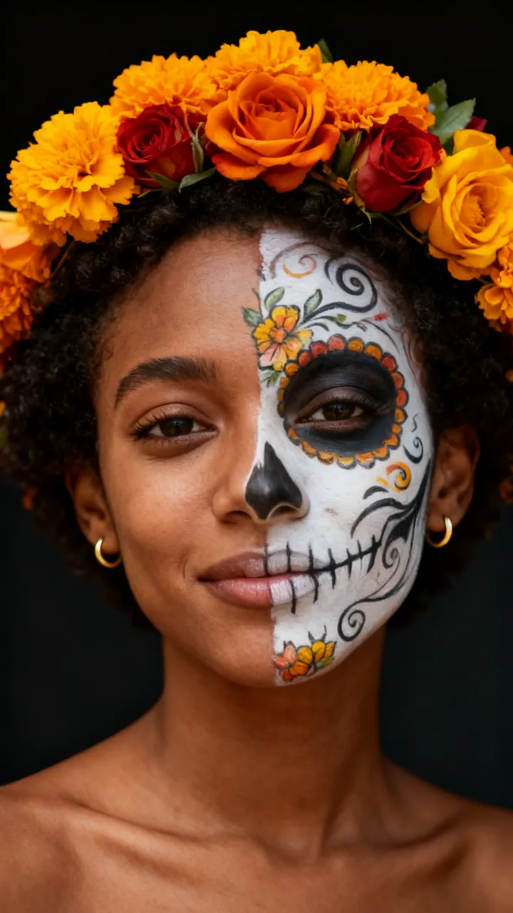 Half-face Catrina example