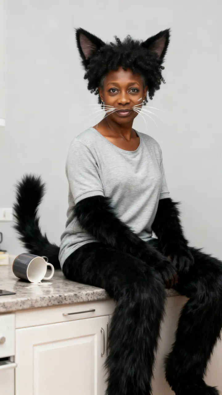 Sorry I lied AI example: black cat — “I’m sorry I lied, I didn’t have the cat costume”