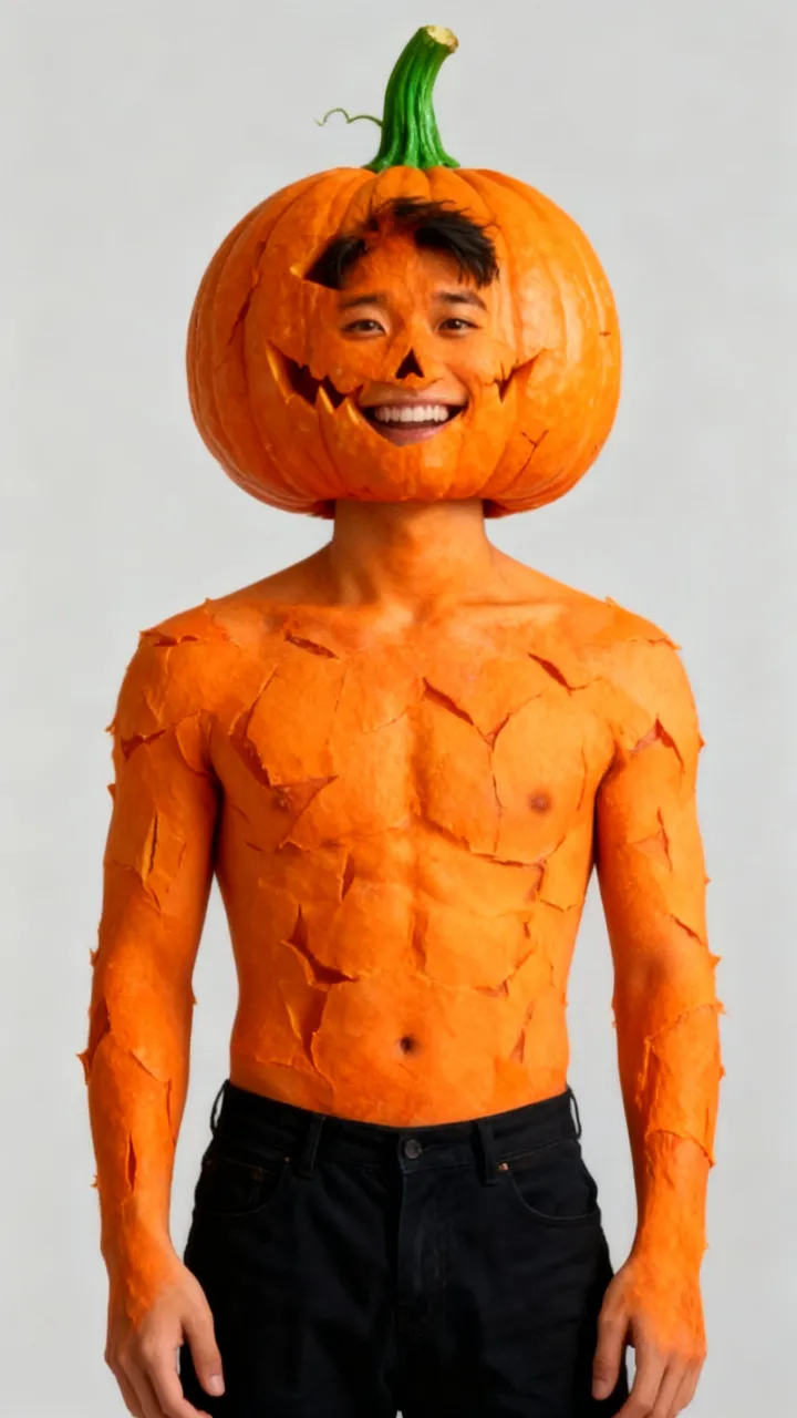 Sorry I lied AI example: pumpkin — “I’m sorry I lied, I didn’t have the pumpkin costume”
